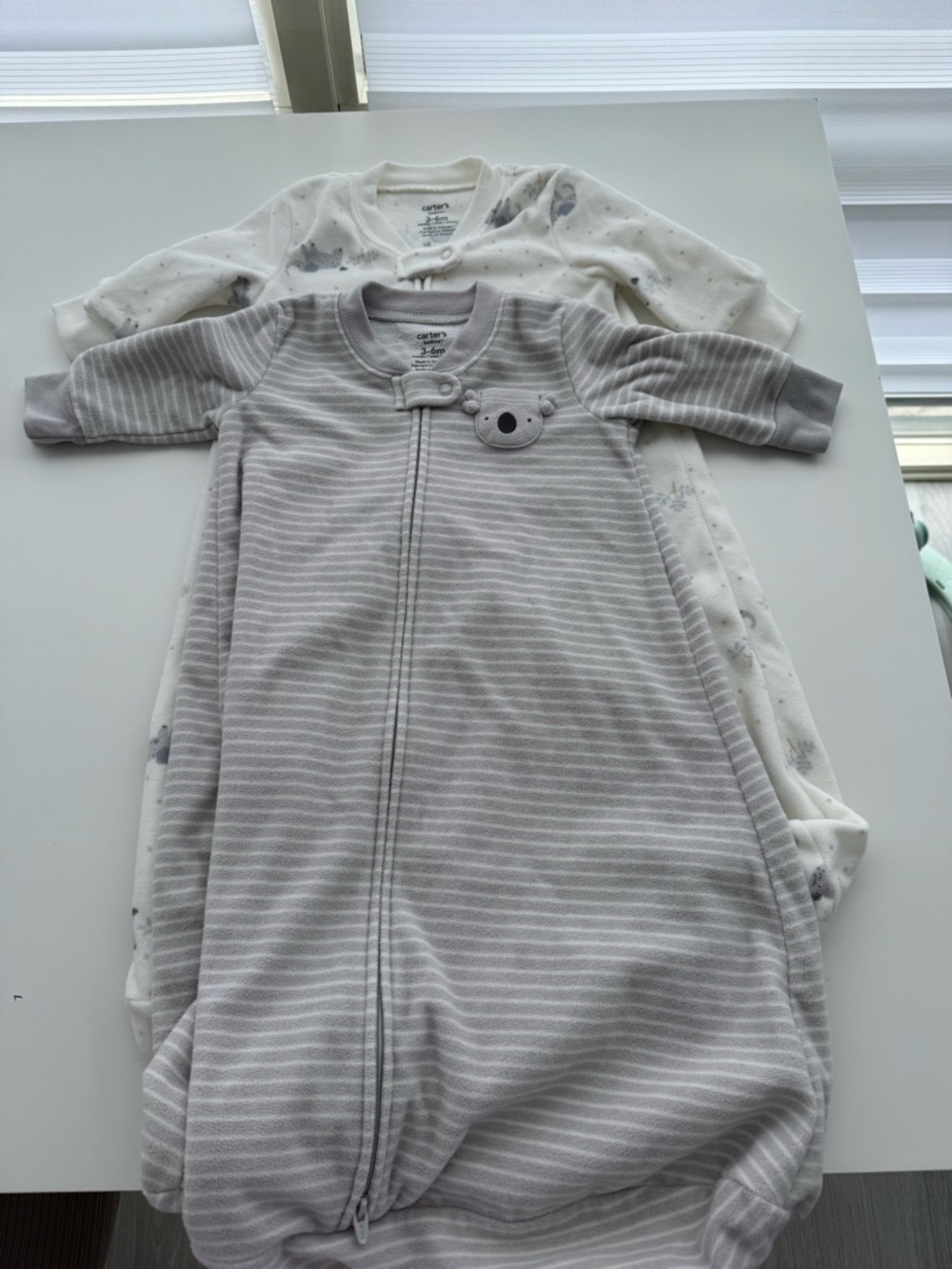 2 Carter's 3-6M Fleecy Baby Sleep Sack
